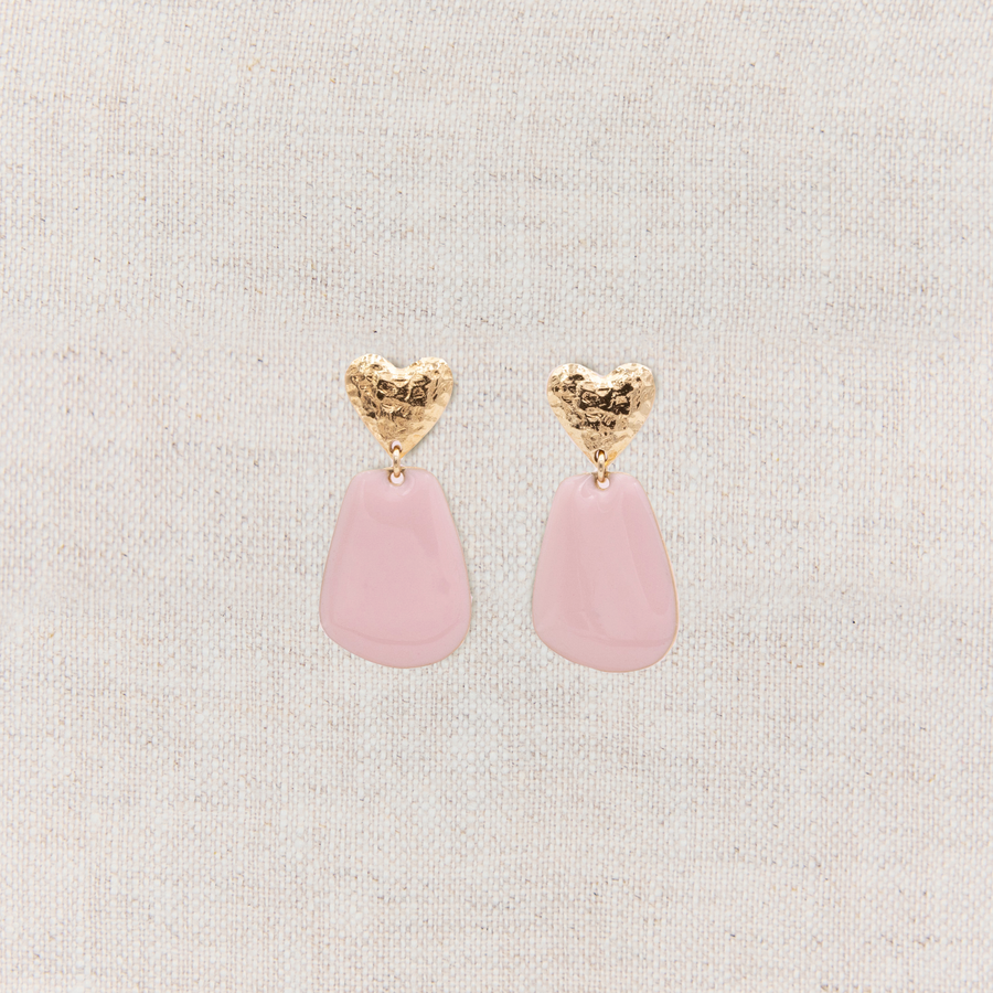 Boucles d'oreilles Louise guimauve