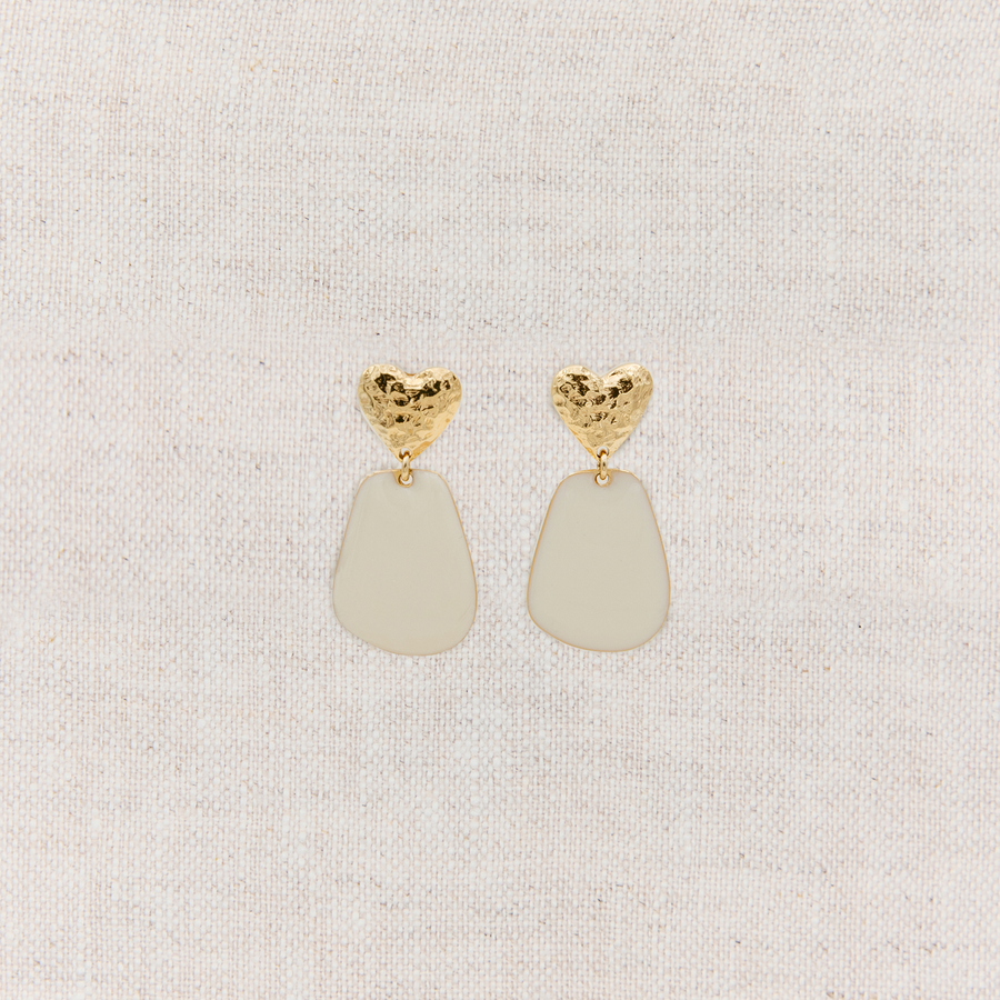 Boucles d'oreilles Louise Ivoire