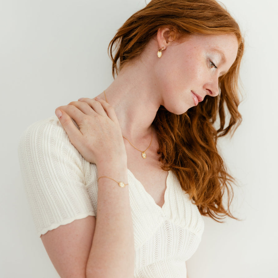 Collier Pensées Ivoire