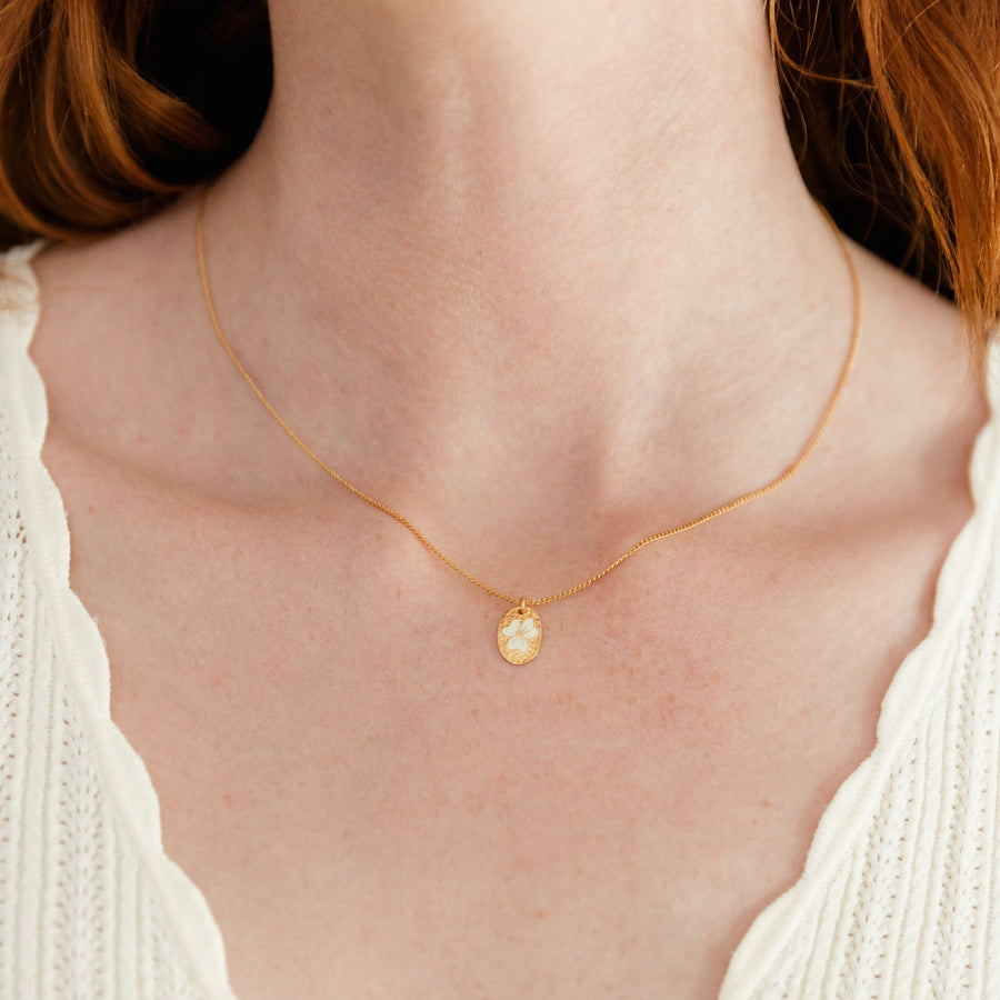 Collier Pensées Ivoire