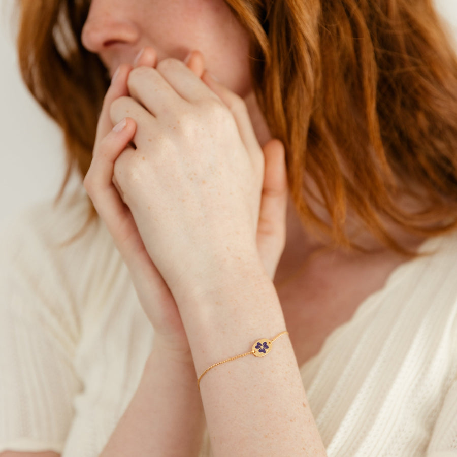 Bracelet Pensées Violet