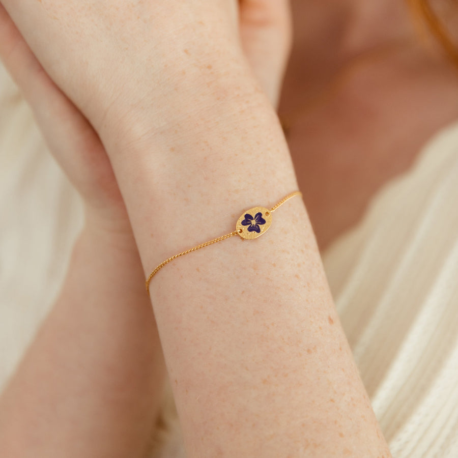 Bracelet Pensées Violet