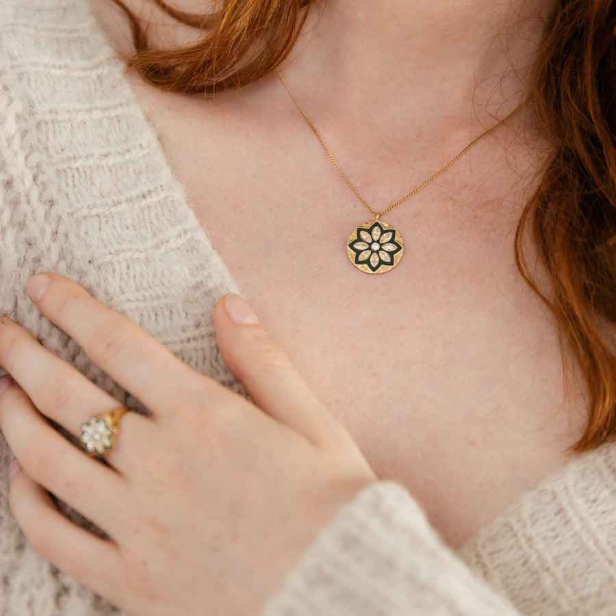 Collier Flocon Vert