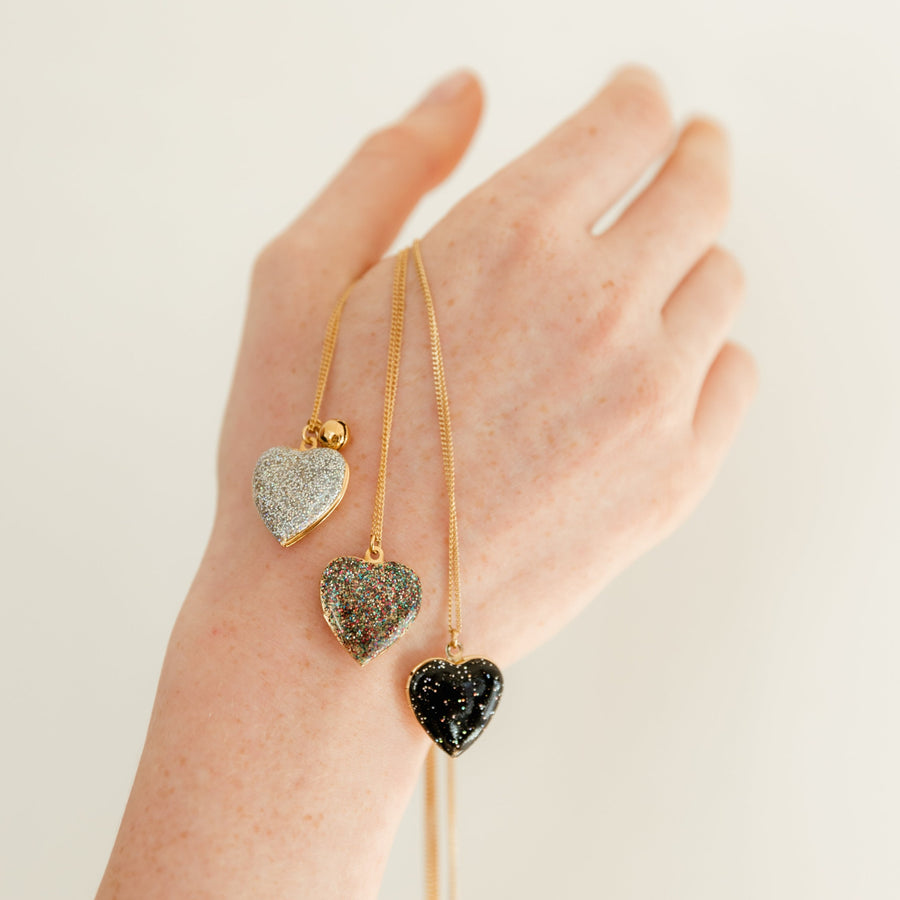Locket Coeur Paillettes Multico