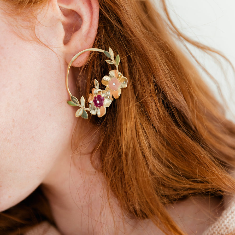 Boucles d'oreilles Anémone
