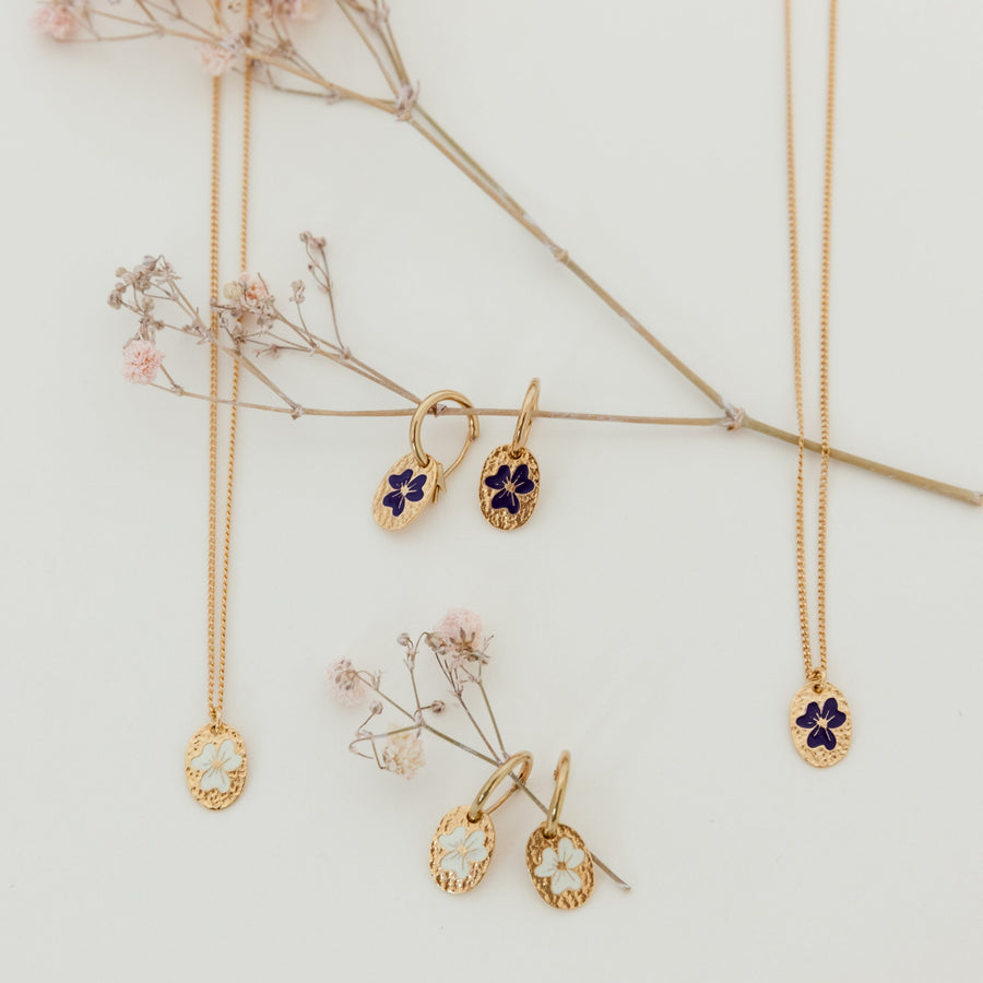 Collier Pensées Ivoire