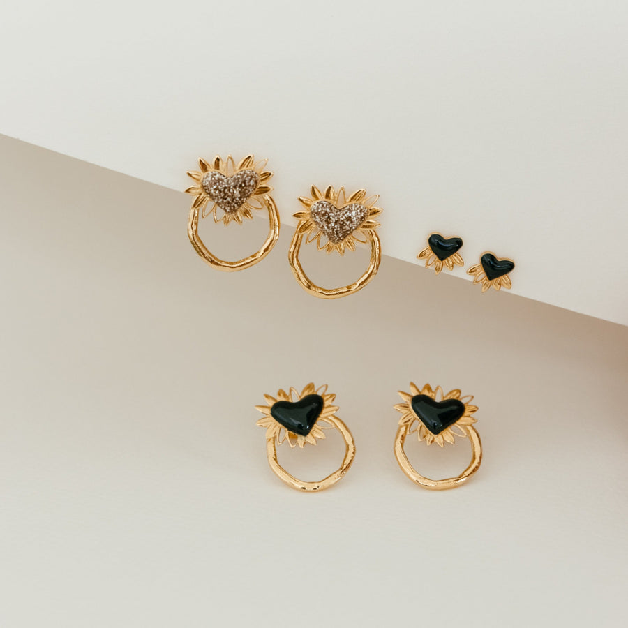 Boucles d'oreilles Jungle Love - Paillettes dorées