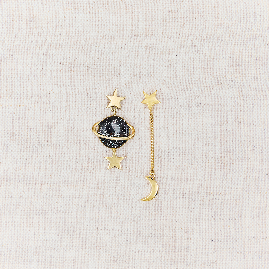 Boucles d'oreilles Saturne