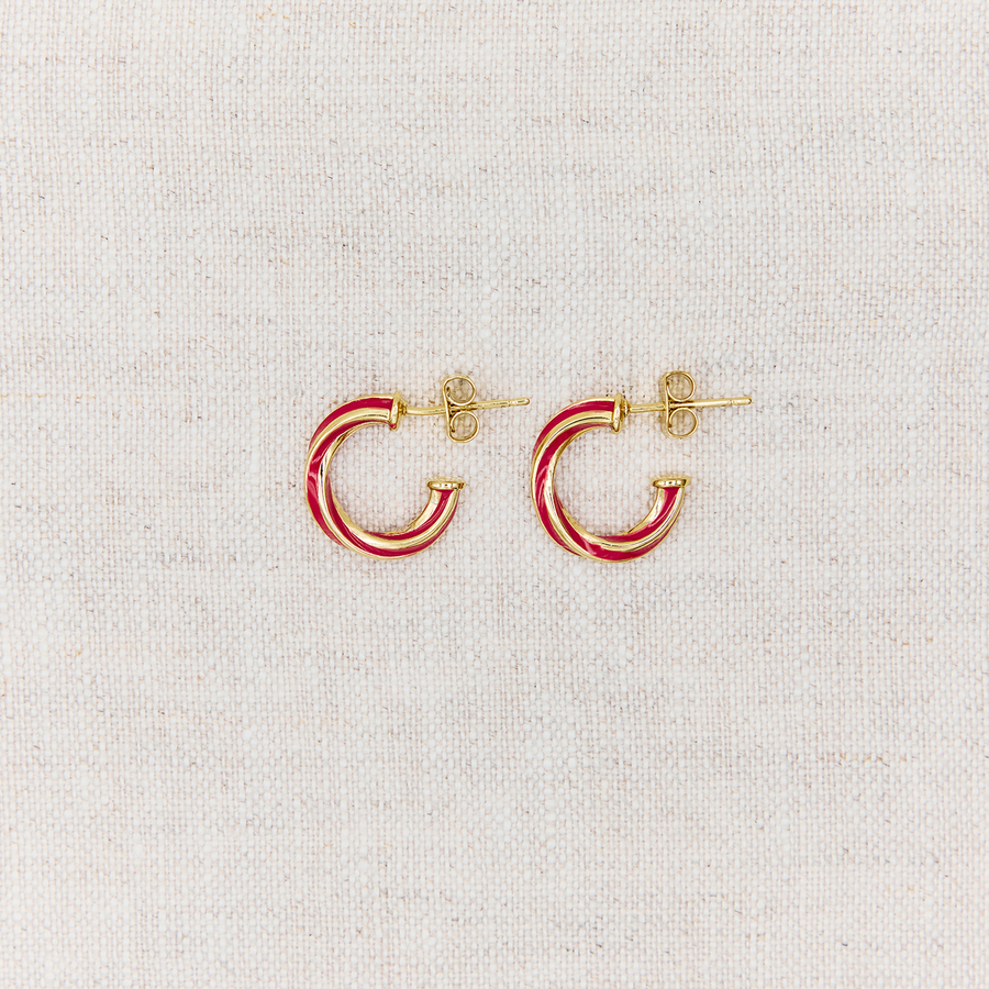 Créoles - Petites Twistées Rouges