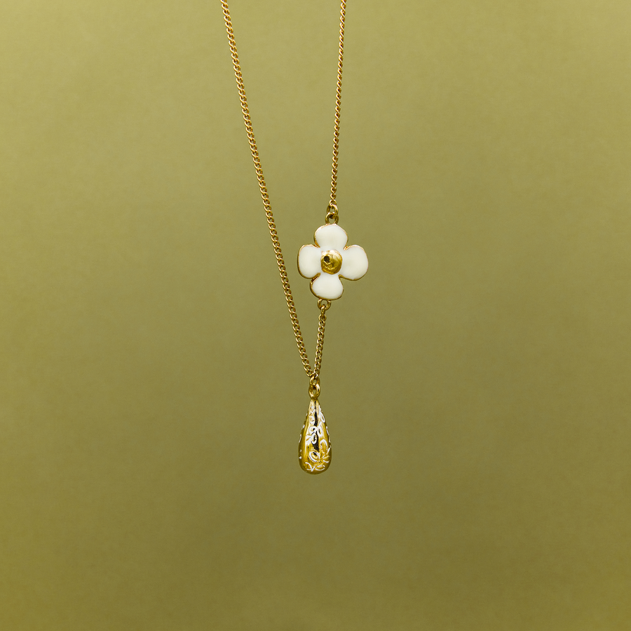 Collier à perle Poppy - Ivoire