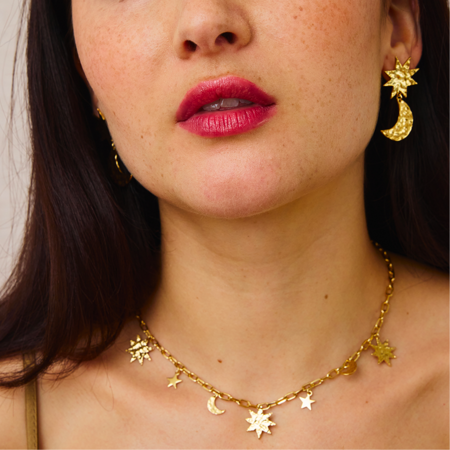 Collier à Breloques - Moon and Stars