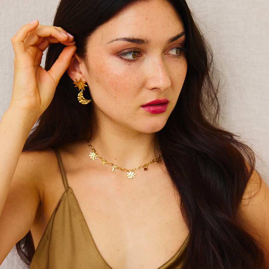 Collier à Breloques - Moon and Stars