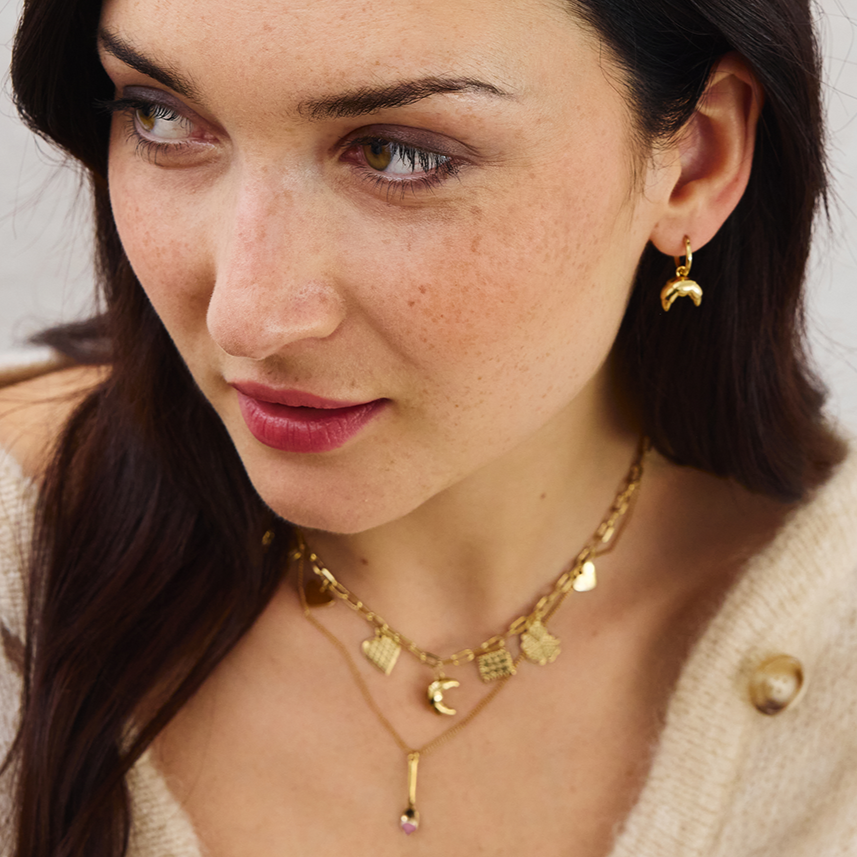 Collier Cuillère - Chocolat Ruby