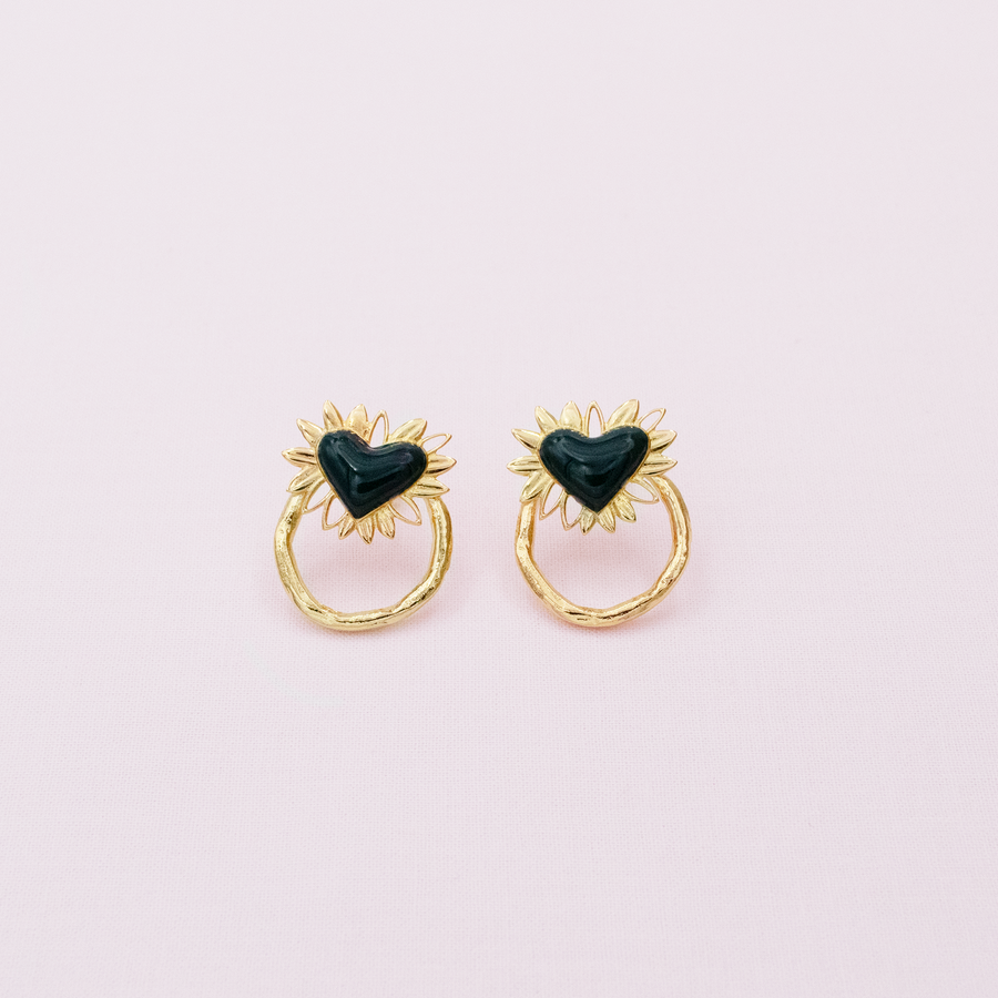 Boucles d'oreilles Jungle Love - Vert Forêt