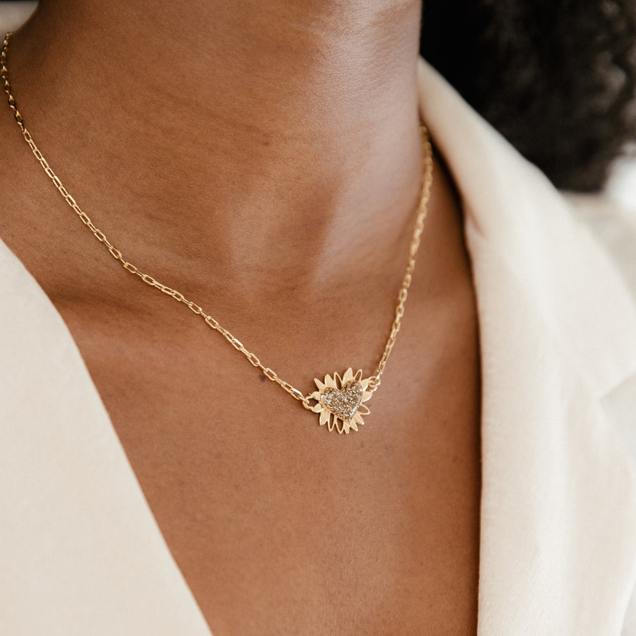 Collier Jungle Love - Paillettes Dorées