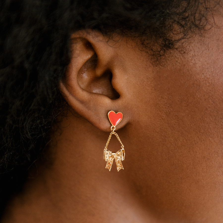 Boucles d'oreilles Noué - Rouges