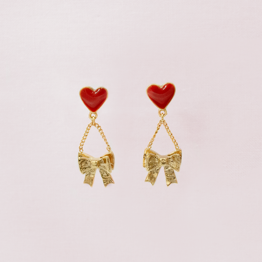 Boucles d'oreilles Noué - Rouges