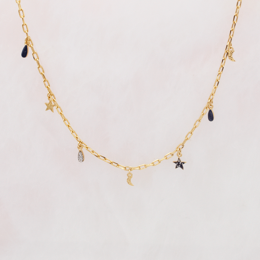 Collier à pampilles Pluie d'Étoiles