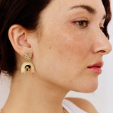 Earrings - Dog in downward-facing dog pose