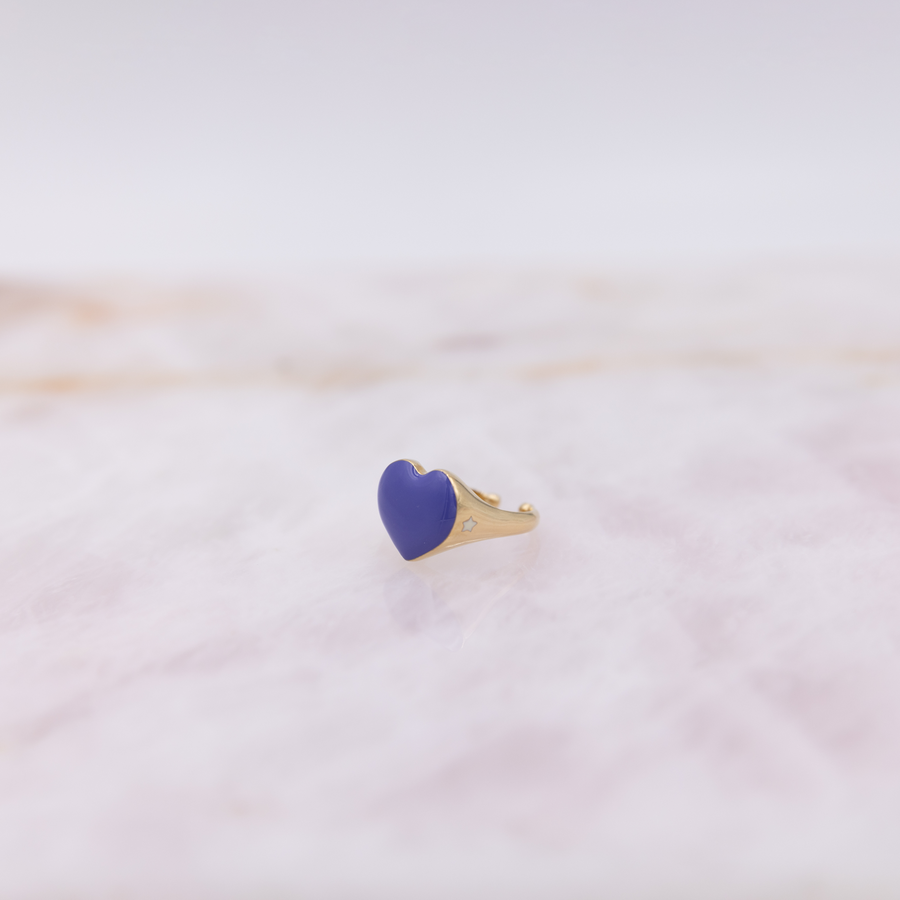 Bague Coeur Étoile - Violet ♥