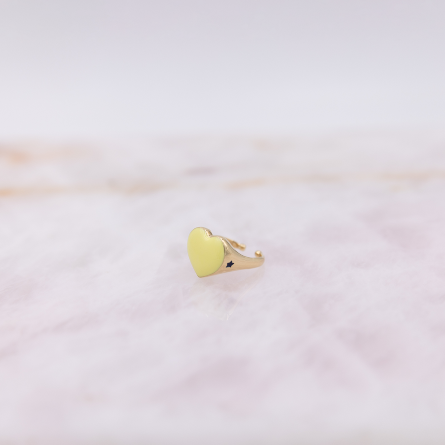 Bague Coeur Étoile - Citron ♥