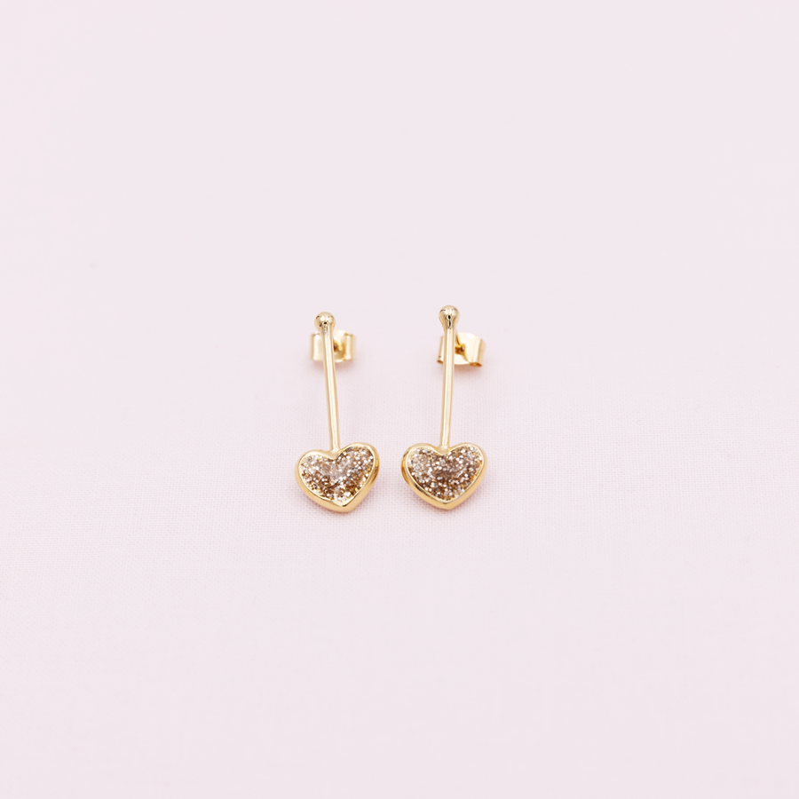 Boucles d'oreilles Boum Boum Balançoire - Paillettes Dorées
