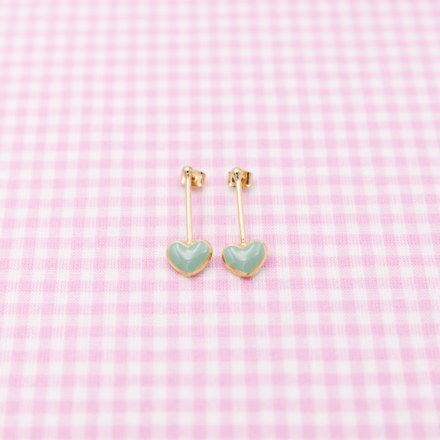 Boucles d'oreilles Boum Boum Balançoire - Vertes