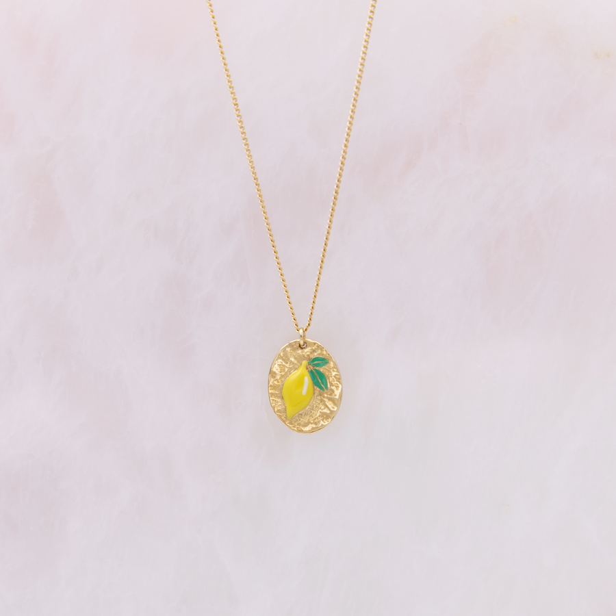 Collier médaillon Citronnade