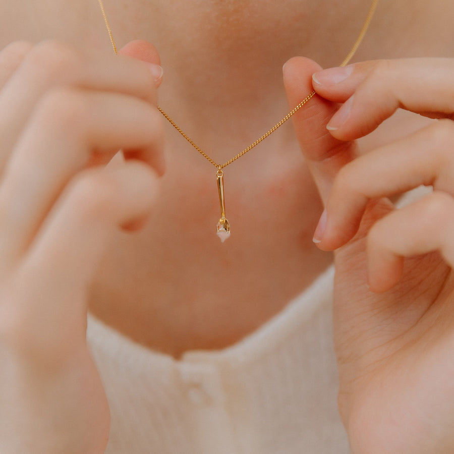 Collier Cuillère Chocolat Blanc