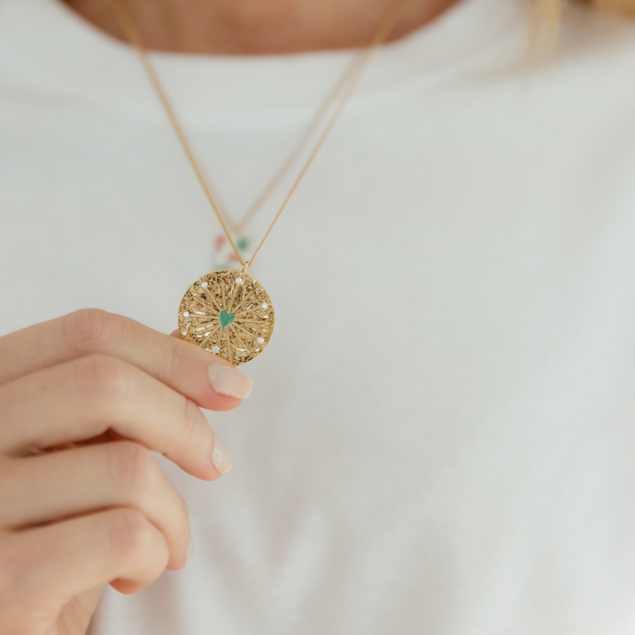 Collier médaillon Bloom XXL - Amour