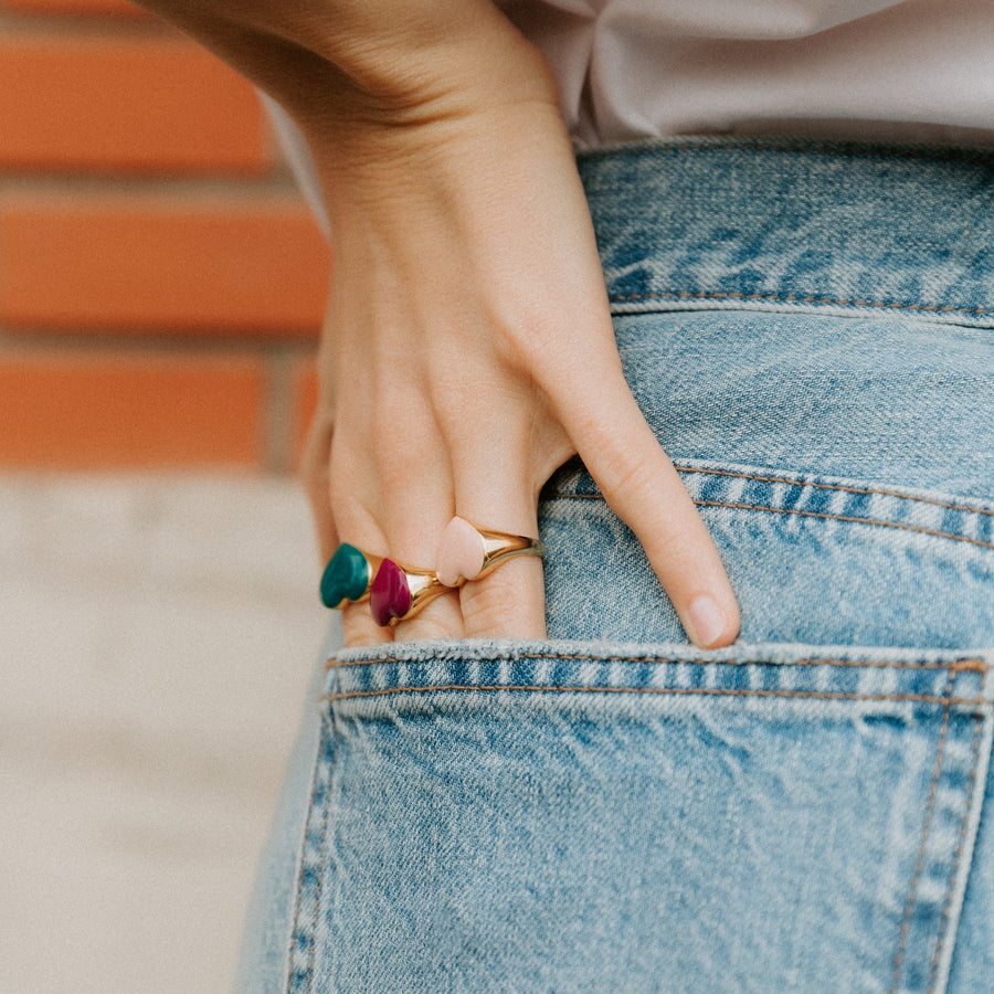 Bague Coeur - Nude  ♥