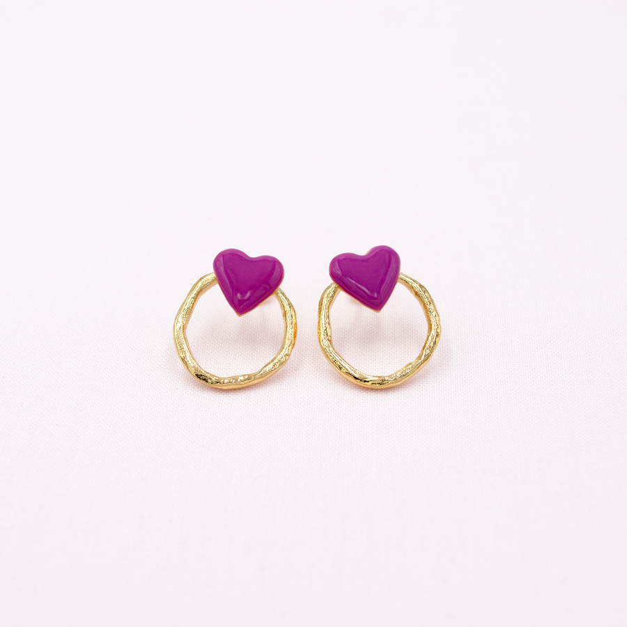 Boucles d'oreilles Lola - Framboise Glacée