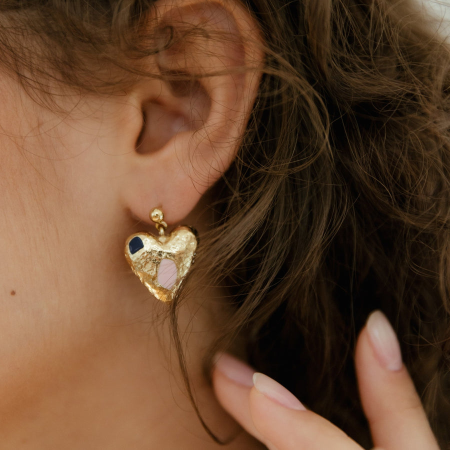 Boucles d'oreilles Mon Béguin - Bleues