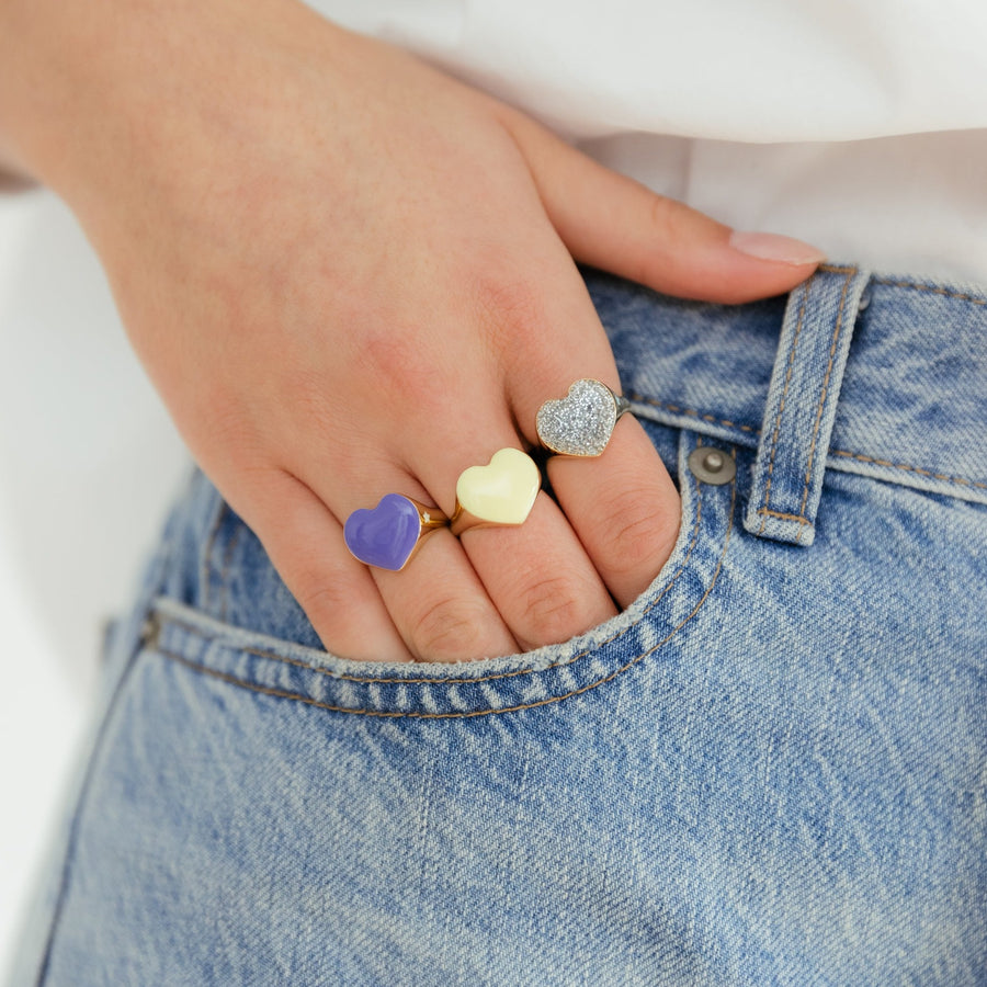 Bague Coeur Étoile - Violet ♥