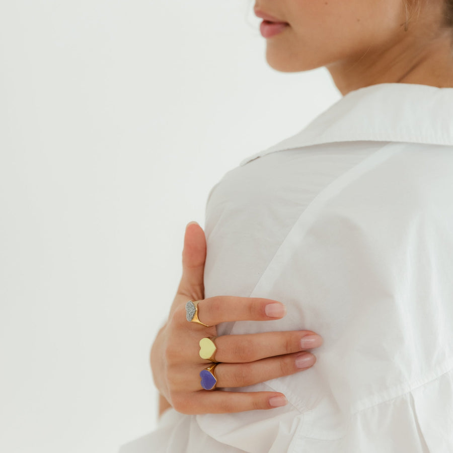 Bague Coeur Étoile - Citron ♥