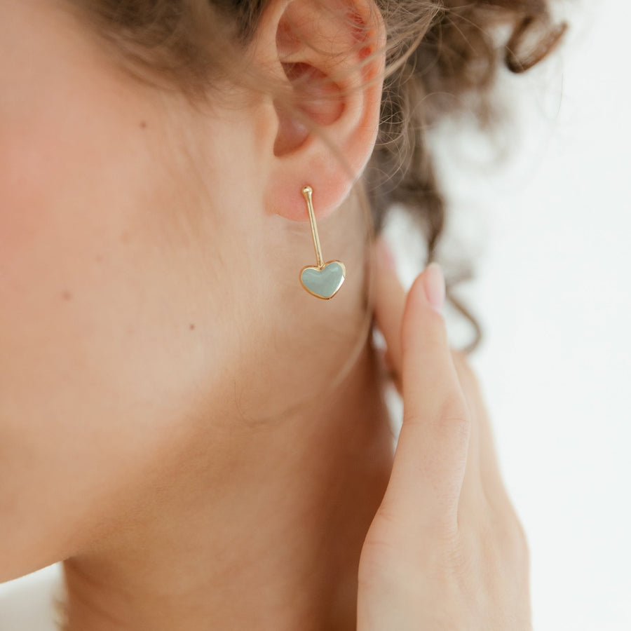 Boucles d'oreilles Boum Boum Balançoire - Vertes