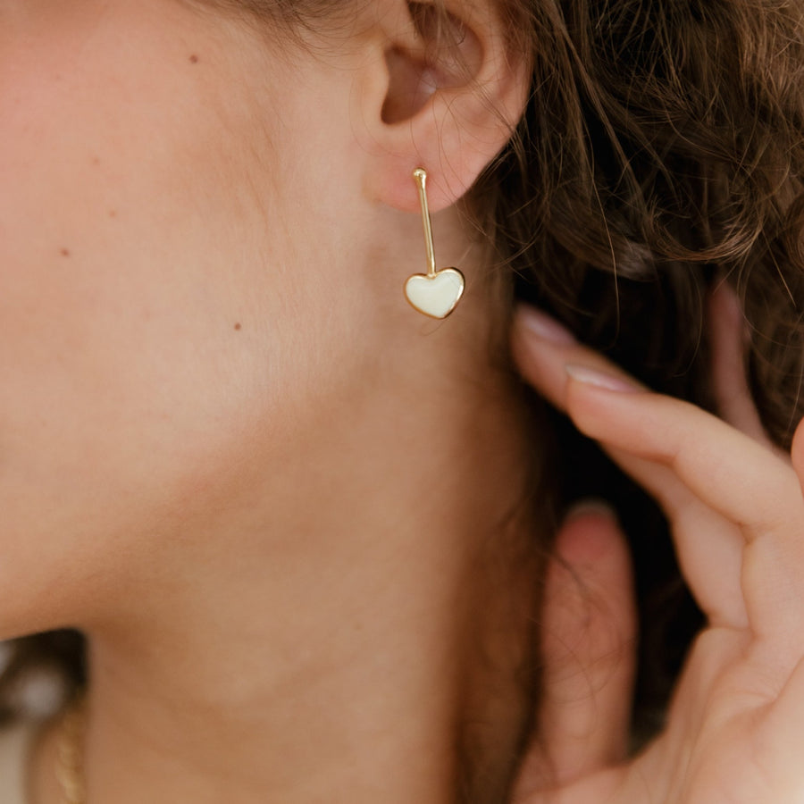 Boucles d'oreilles Boum Boum Balançoire - Ivoire