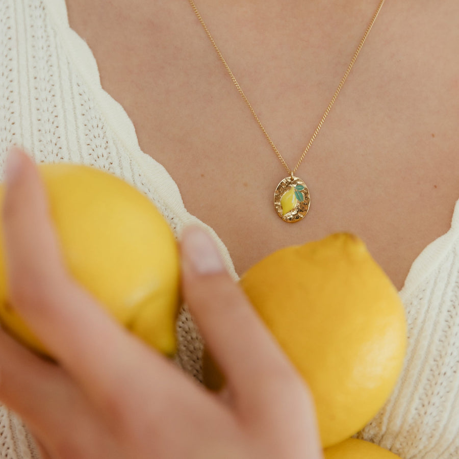 Collier médaillon Citronnade
