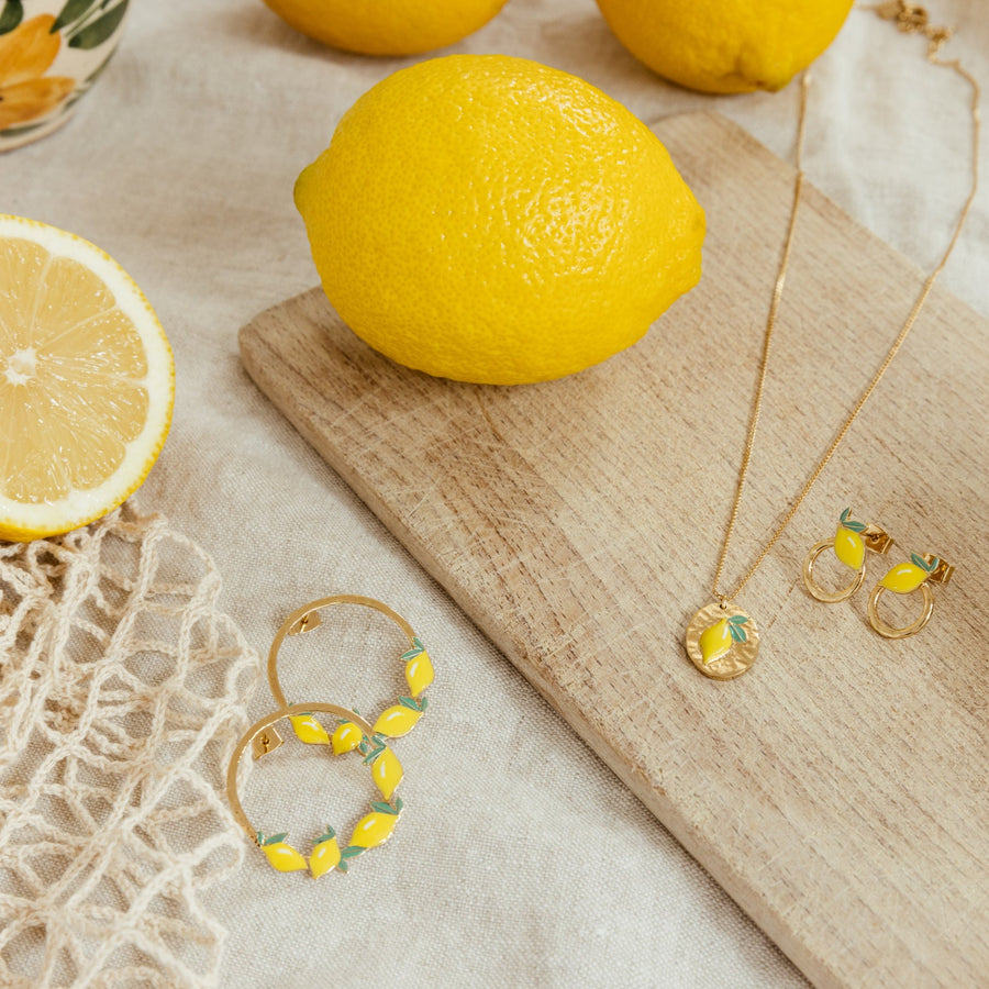 Collier médaillon Citronnade