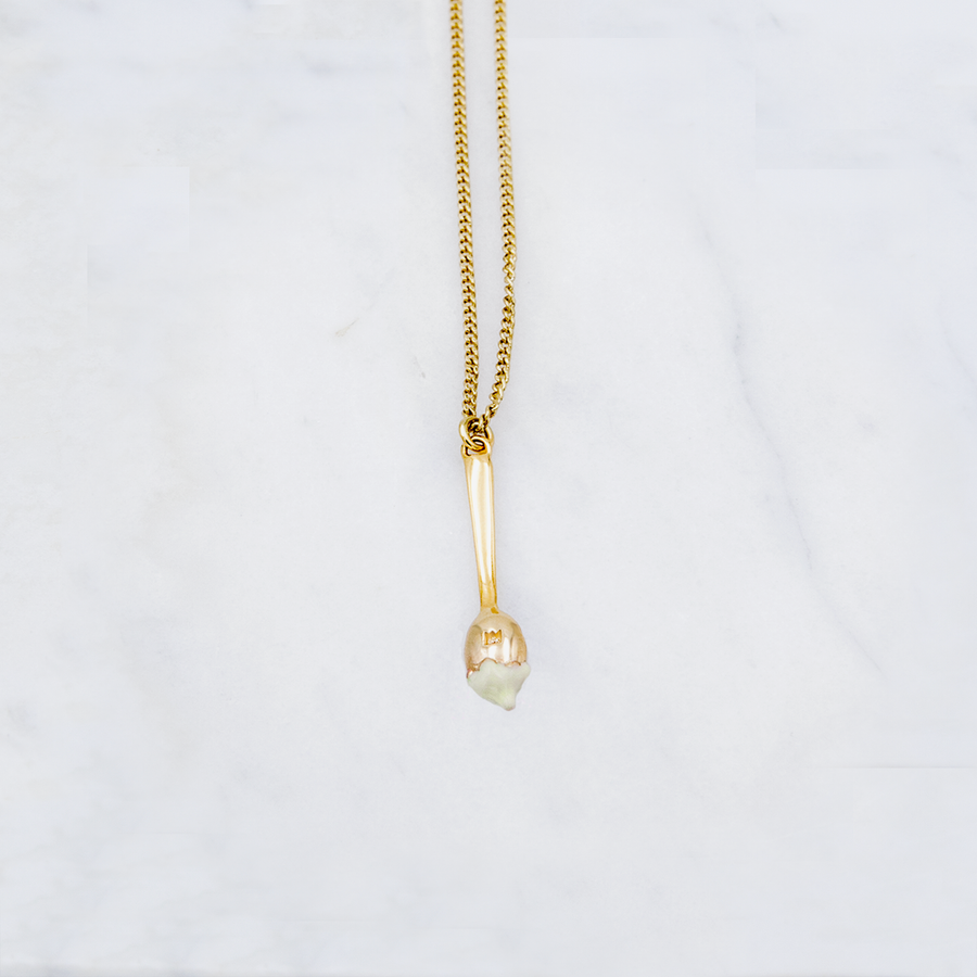 Collier Cuillère Chocolat Blanc
